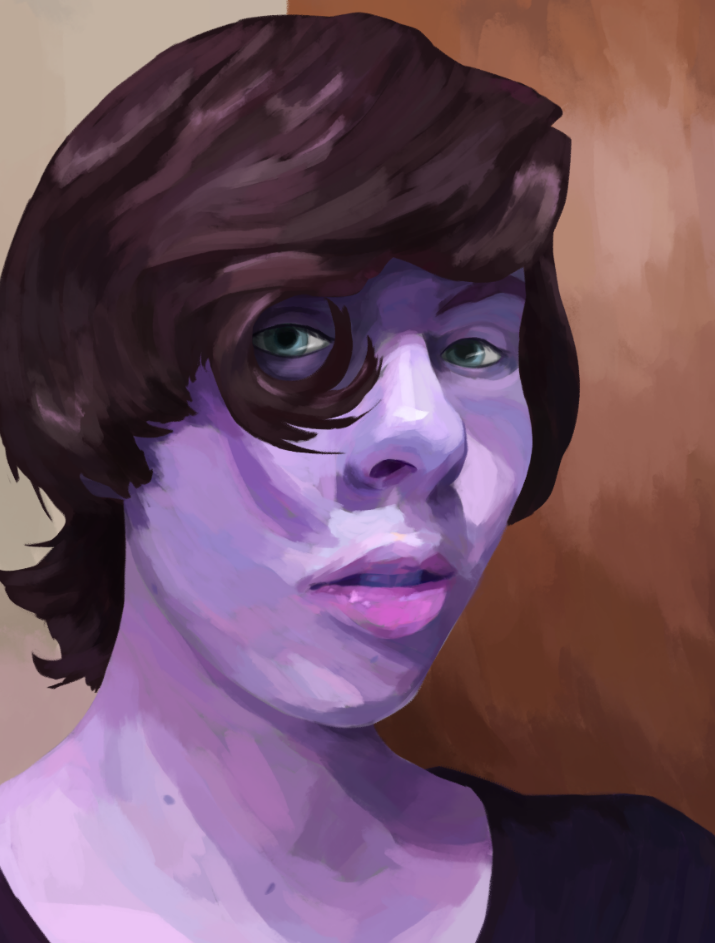 A self-portrait of Piper Baron done in Photoshop.